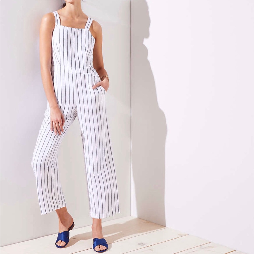 BRAND NEW WITH TAGS Striped LOFT Jumpsuit